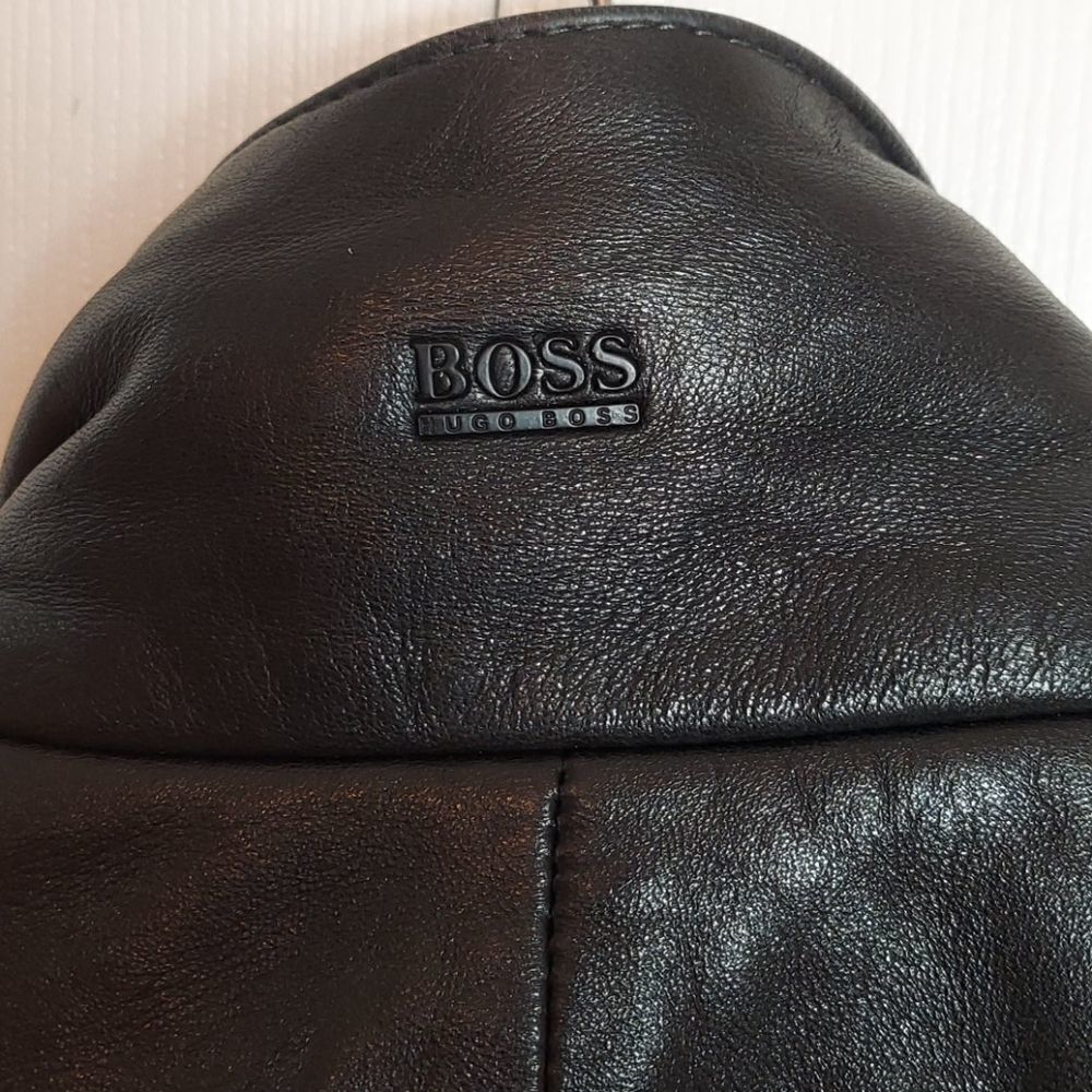 Hugo Boss Black Lambskin Leather Field Jacket 38R - Picture 9 of 16